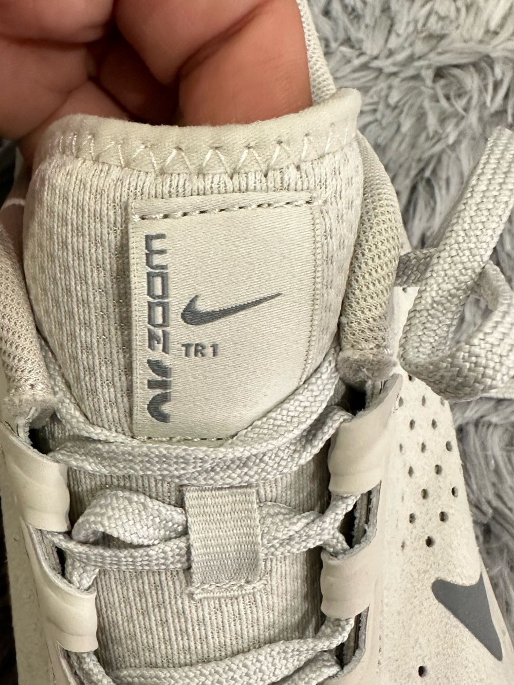 Nike Men's Training Shoe - Light Cream with Gray Swoosh Nike Air Zoom TR1 - Picture 8 of 12